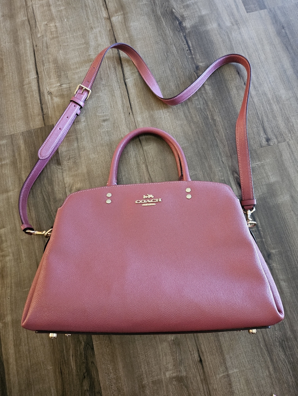 Coach Leather Mini Lillie Carryall Satchel